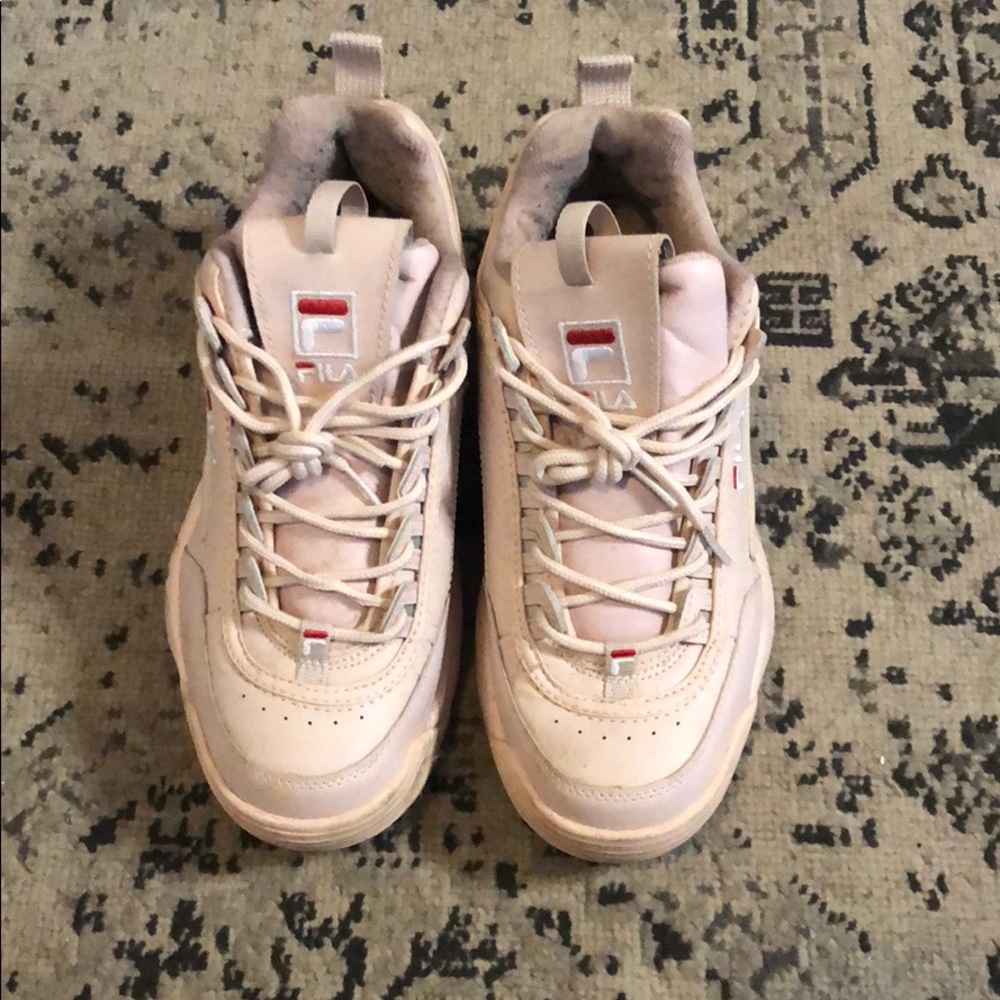 Light Pink Fila sneakers